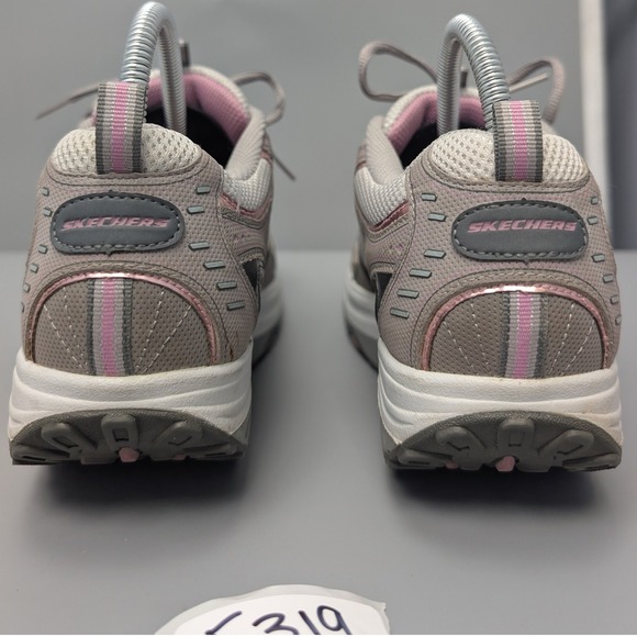 Skechers Shoes Women's Size 9.5 Gray Pink Walking Tone Ups Athletic Sneakers - Picture 8 of 12